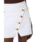 Elisabetta Franchi Ivory Mini Skirt
