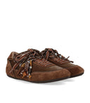 3 P Ballet Velvet Brown Sneaker