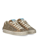 Brott London nödställda glitter guld sneaker
