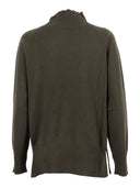 Kangra Cashmere Collo Cratere Manica Raglan Con Spacchi