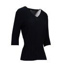 La Rose La Rose V Neck Cash/Silk Black
