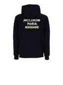 Dr�Le De Monsieur Navy Vine Embroidered Slogan Hoodie