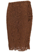 Saint Laurent Jupe Crayon En Dentelle Guipur