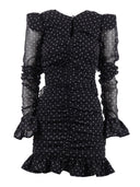 Rotate Printed Long Sleeve Dress 1000 Black Comb. (Tight Fit)