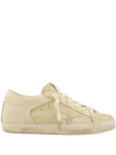 Golden Goose Super Star Suede Upper Star And Heel With Glitter Piping