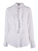 Forte Forte Camicia Con Rouches Voile Co/Se E Pizzo
