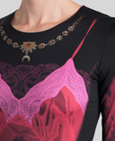 Marine Serre Wet Nuisette Printed Jersey Ls Long Dress