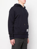Thom Browne Hoodie Pullover W/ Cb Rwb Stripe In Classic Loopback