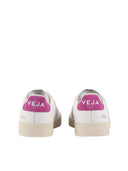 Veja Campo Leath White Silver Ultraviolet