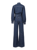 7 For All Mankind Dark Blue Ultra Hr Jo Jumpsuit Curious