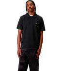 Carhartt Wip S/S Chase Black Pique Polo Shirt