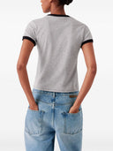 Stella Mc Cartney Logo Floral Embroidered T Shirt