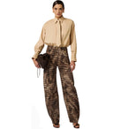 Elisabetta Franchi Camel Shirt With Tie