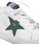 Golden Goose Super Star Nappa Upper Suede Toe And Tongue Leather Star Printed Leather Heel