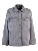 Liu Jo Blue Denim Coats Grey