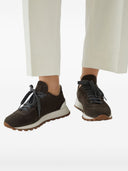 Brunello cucinelli płaskie buty brązowe