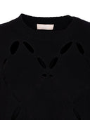 Liu Jo White Sweaters Black