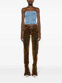 Diesel de ville trägerloser Denim Crop Top