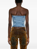Diesel de ville trägerloser Denim Crop Top