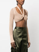 Andreadamo Crop Top With Necklin