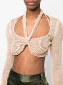 Andreadamo Crop Top With Necklin