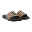 LF SDL Furley L CHK SLIDES BURBERRY BEIGE POLYURETHAN