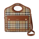Mini lomme burberry lærred brun