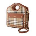 Mini lomme burberry lærred brun