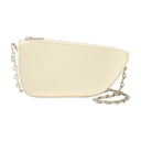 Micro Shield Wallet On Chain Burberry Leather Beige