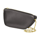 Micro Shield Wallet On Chain Burberry Leather Black