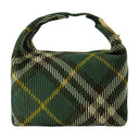 Bolso de hombro de clavijas medianas Burberry Nylon Green