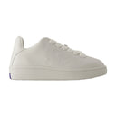 LF盒运动鞋Burberry Leather White