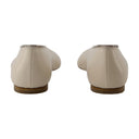 Sadler zip bailarinas de cuero de burberry blanco