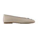 Sadler zip bailarinas de cuero de burberry blanco