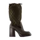 Coins 95 bottes en cuir burberry multicolore