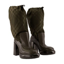 Coins 95 bottes en cuir burberry multicolore