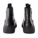 Creeper Chelsea Low Ankle Boots Burberry Leather Black