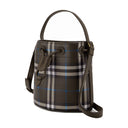 Mini Drawstring Crossbody Burberry Gray sintético