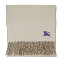 Écharpe solide à chevalier gris en laine burberry