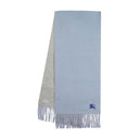 Knight Solid Scarf Burberry Wool Blue