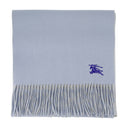 Knight Solid Scarf Burberry Wool Blue