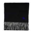 Knight Solid Scarf Burberry Wool Black