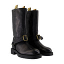 Sillín suave botas bajas burberry cuero negro