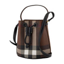 Ll mini-cordon de cordon burberry en cuir synthétique marron