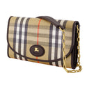 Portefeuille Highlands sur la chaîne burberry coton beige