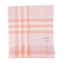 Giant Check Scarf Burberry Wool Pink