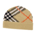 Cheque central gorro de burberry beige