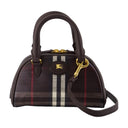 Highlands mini bolso bolso burberry algodón marrón