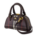 Highlands mini bolso bolso burberry algodón marrón