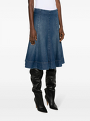 Khaite Lennox hat Denim Midi Rock ausgestattet